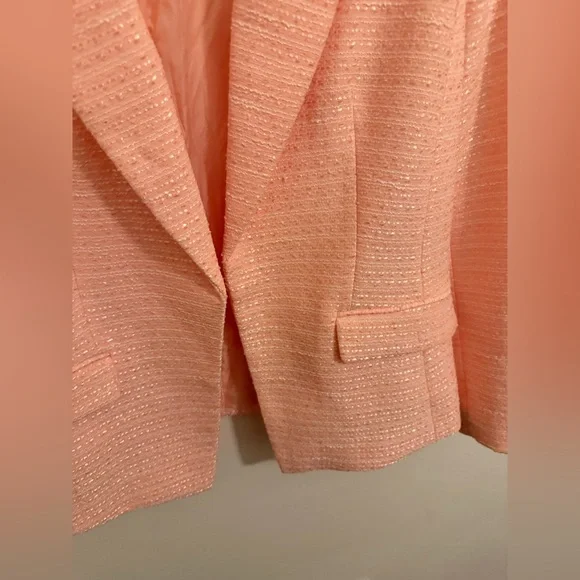 Calvin Klein Pink Tweed Tailored Blazer - Picture 7 of 9